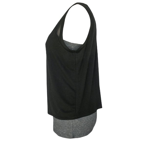 NEW WITH TAGS TANGERINE TWOFER TOP - BLACK/GRAY - Picture 3 of 3